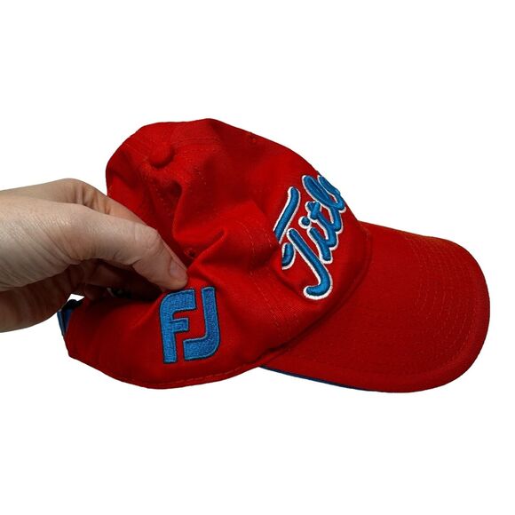 Titleist FJ FootJoy ProV1 Orange Hat Golf Outdoor Mens Adjustable One Size - Picture 4 of 6